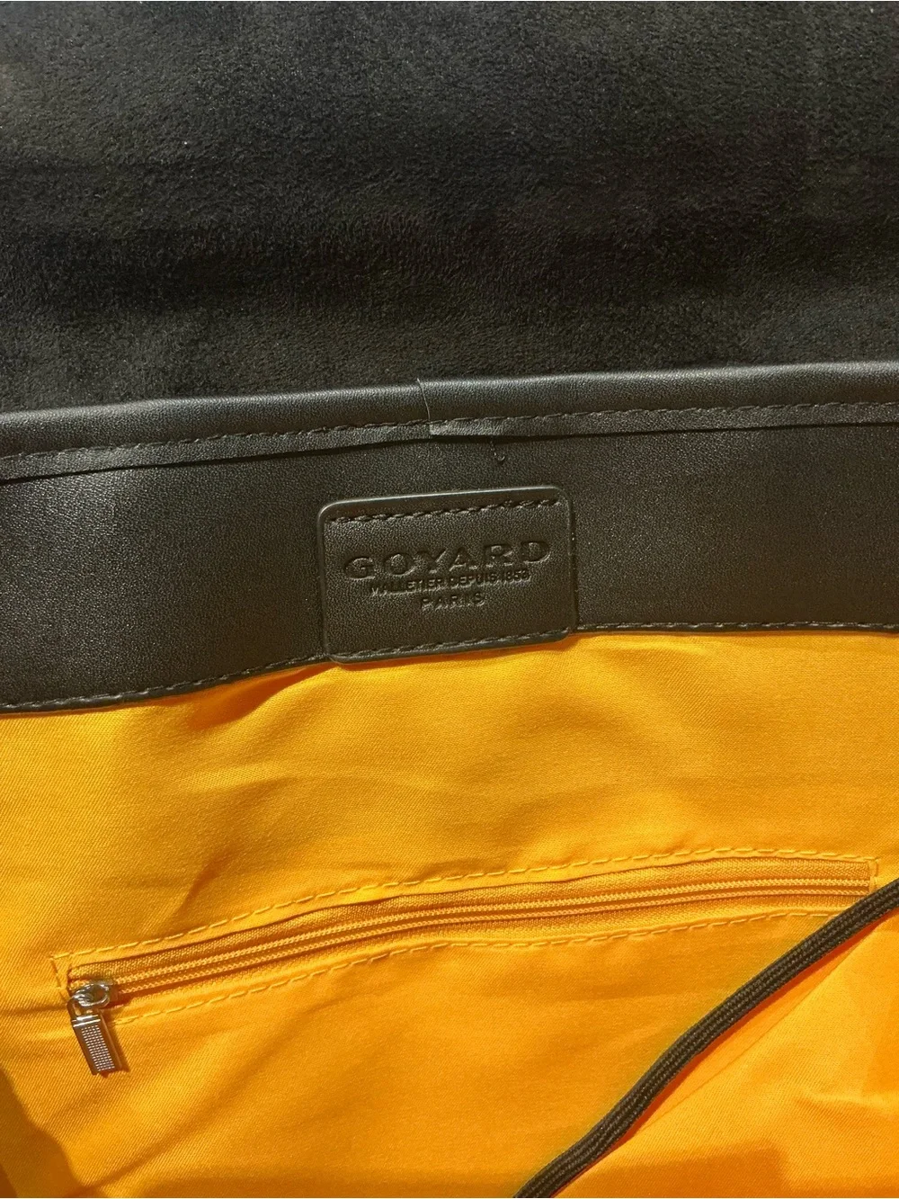 Goyard Black Leather Backpack Clip Strap